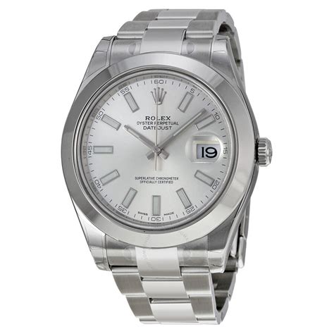 silver rolex men's